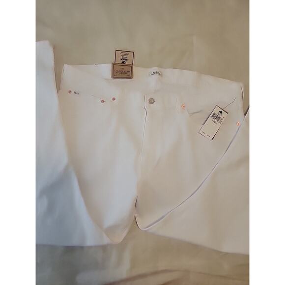 Polo Ralph Lauren The Varick Slim Straight Stretch White Jeans, Men’s 40x32, NWT - Picture 5 of 16